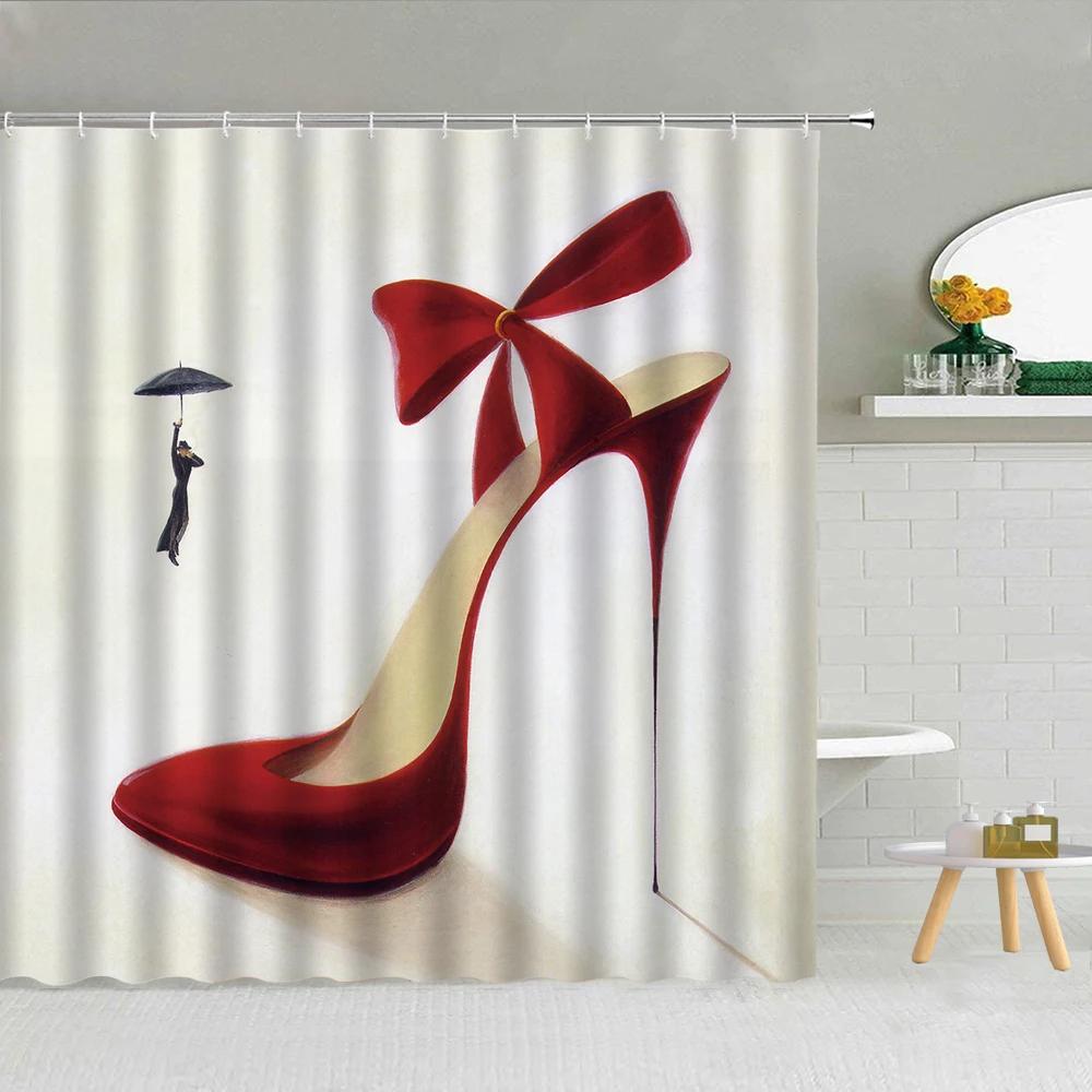 Сексуальные красные губы занавеска для душа таинственная женщина флакон духов помада высокий каблук девушка ванна декор водонепроницаемая ткань крючки занавески W90xH180cm
Сексуальные красные губы занавеска для душа таинственная женщина флакон духов помада высокий каблук девушка ванна декор водонепроницаемая ткань крючки занавески W90xH180cm