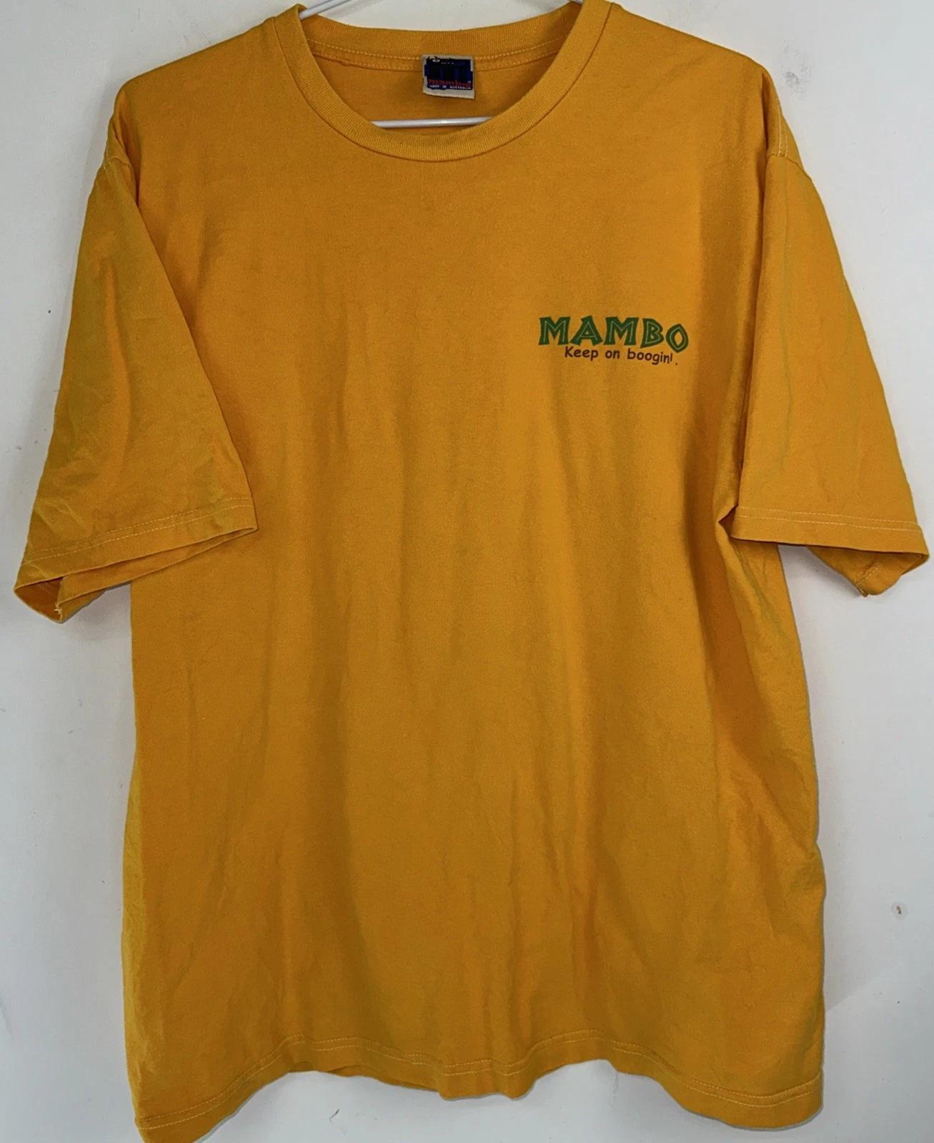 Vtg 90s Yellow Mambo Keep On Boogin! Monkey Graphic Surf Tee Australia Made L 4XL
Vtg 90s Yellow Mambo Keep On Boogin! Monkey Graphic Surf Tee Australia Made L 4XL