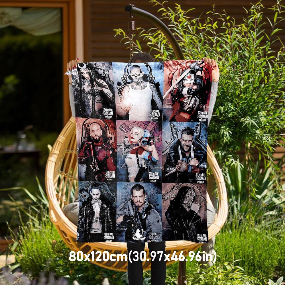 1PC Suicide Squad Outdoor Flannel Blanket Soft Plush Decor for Picnics, camping,Bedroom, Playroom, Office, or Lunch Break1130A 80x120cm(31x47inch)
1PC Suicide Squad Outdoor Flannel Blanket Soft Plush Decor for Picnics, camping,Bedroom, Playroom, Office, or Lunch Break1130A 80x120cm(31x47inch)
