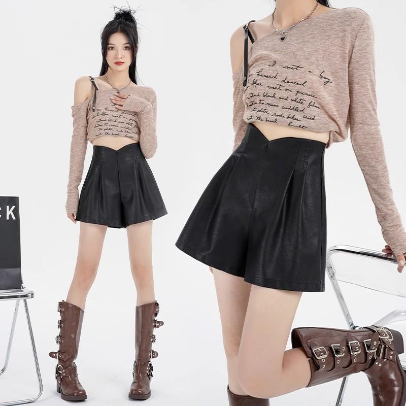 Women s Black PU Leather A-Line Shorts - Casual Loose Wide-Leg Design for Autumn/Winter 2025 XL кавовий
Women s Black PU Leather A-Line Shorts - Casual Loose Wide-Leg Design for Autumn/Winter 2025 XL кавовий