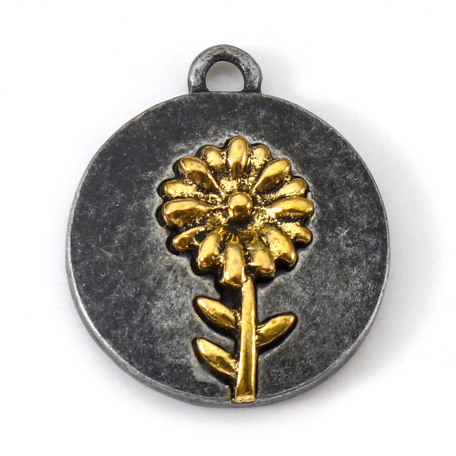 10pcs Vintage Birth Month Flower Charms Antique Gold Color Round Flower Pendants DIY Necklace Women Party Jewelry 20mm x 17.5mm
10pcs Vintage Birth Month Flower Charms Antique Gold Color Round Flower Pendants DIY Necklace Women Party Jewelry 20mm x 17.5mm