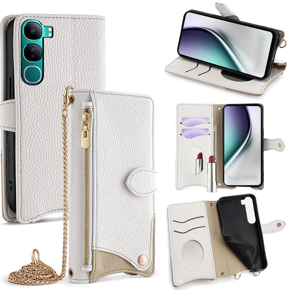 For vivo Y300 5G Leather Case Wallet Stand Cover Irregular Tail Style with Chain Strap White
For vivo Y300 5G Leather Case Wallet Stand Cover Irregular Tail Style with Chain Strap White