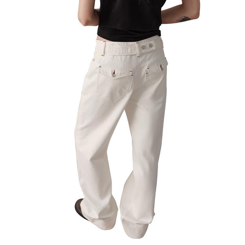 GREEN BELT Washed Cotton Casual Loose Straight-Leg Jeans M
GREEN BELT Washed Cotton Casual Loose Straight-Leg Jeans M