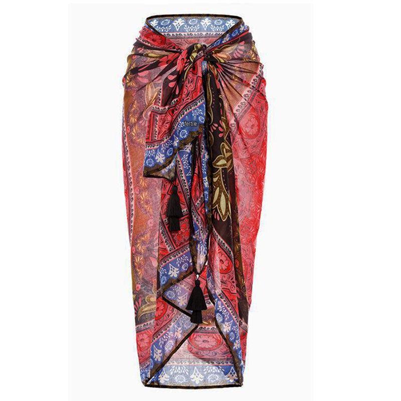 Европейская и американская праздничная юбка миди с принтом, пляжное платье - женский повседневный стиль One Size красный
Европейская и американская праздничная юбка миди с принтом, пляжное платье - женский повседневный стиль One Size красный