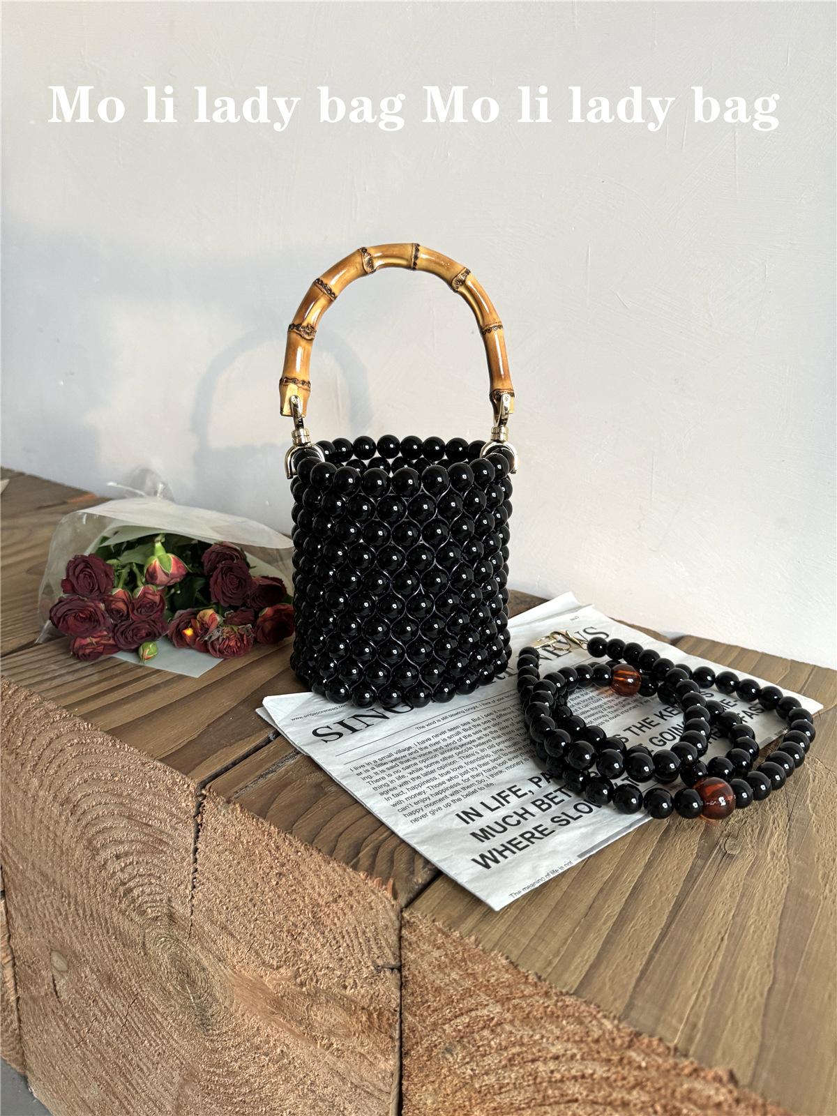 New Chinese Style Bucket Bag, Bamboo Festival Handbag, High-end Metallic Feeling, Niche Pearl Bag, Bead Bag, Women s Bag чорний
New Chinese Style Bucket Bag, Bamboo Festival Handbag, High-end Metallic Feeling, Niche Pearl Bag, Bead Bag, Women s Bag чорний