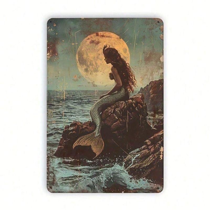 Vintage Mermaid Metal Wall Poster, Retro Corrosion Proof for Home Bar Garage
Vintage Mermaid Metal Wall Poster, Retro Corrosion Proof for Home Bar Garage