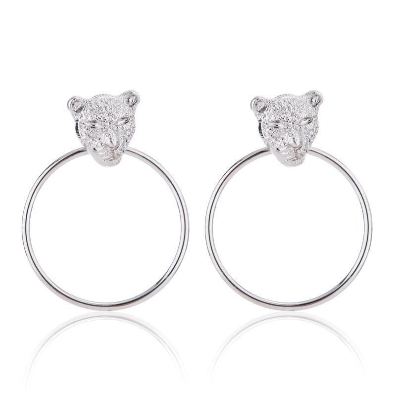 Head Leopard Fashion Geometric Alloy Earrings Trendy Metal Jewelry For Women серебряный
Head Leopard Fashion Geometric Alloy Earrings Trendy Metal Jewelry For Women серебряный