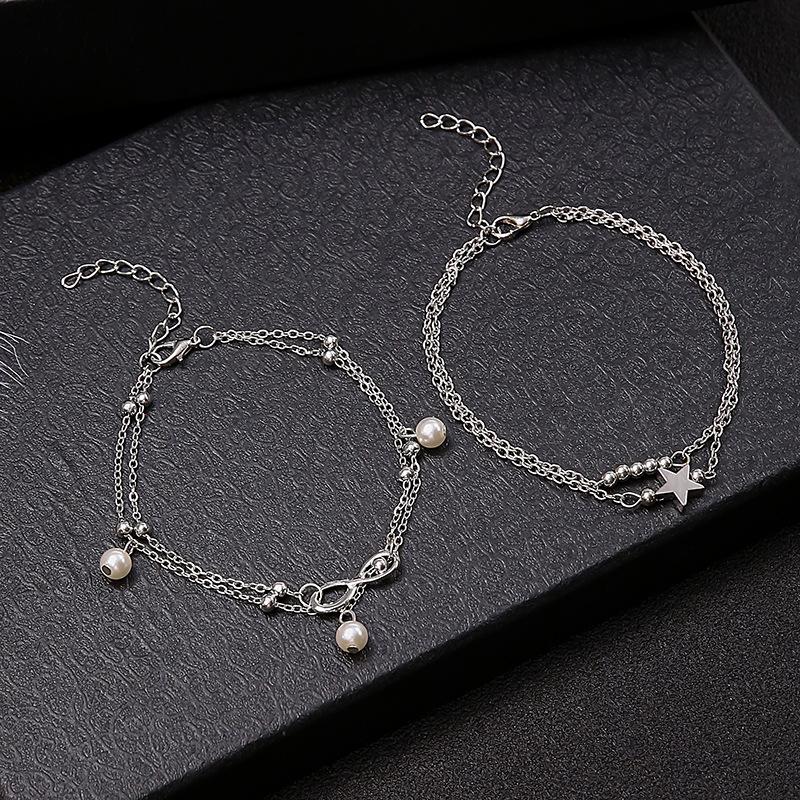 Anklet, Fashionable Pearl 8-Character Beaded Anklet, Exquisite Five-Pointed Star Multi-Layer Anklet Foot Decoration
Anklet, Fashionable Pearl 8-Character Beaded Anklet, Exquisite Five-Pointed Star Multi-Layer Anklet Foot Decoration