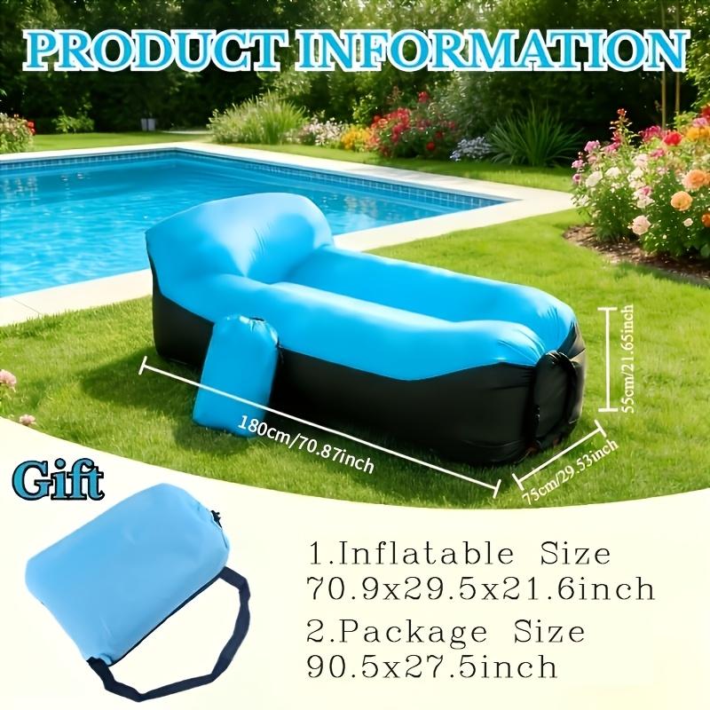 Upgraded Headrest & Pillow Inflatable Sofa - Portable w/ Bag, Easy Use for Camping/Beach/Hiking. небесно-голубой
Upgraded Headrest & Pillow Inflatable Sofa - Portable w/ Bag, Easy Use for Camping/Beach/Hiking. небесно-голубой