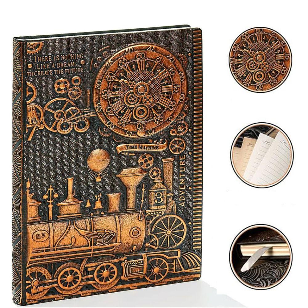 Embossed Train Leather Writing Journal Hardcover Daily Notepad Cool Personal Sketchbook Business бронзовий/червоний
Embossed Train Leather Writing Journal Hardcover Daily Notepad Cool Personal Sketchbook Business бронзовий/червоний