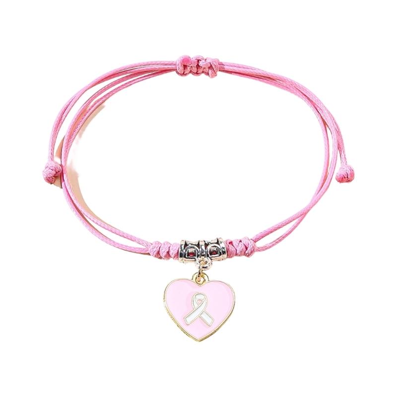Pink Purple Ribbon Wristband Chest Cancer Awareness Adjustable Heart Braided Bracelet For Women And Girls
Pink Purple Ribbon Wristband Chest Cancer Awareness Adjustable Heart Braided Bracelet For Women And Girls