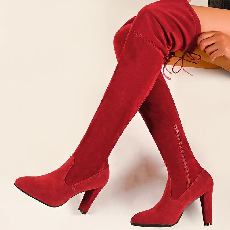 Women Suede High Boots Sexy High Heels Fashion Shoes Woman 2025 Trend Designer Party Elegant Chelsea Boots Pumps Mujer Botas 43 красный
Women Suede High Boots Sexy High Heels Fashion Shoes Woman 2025 Trend Designer Party Elegant Chelsea Boots Pumps Mujer Botas 43 красный