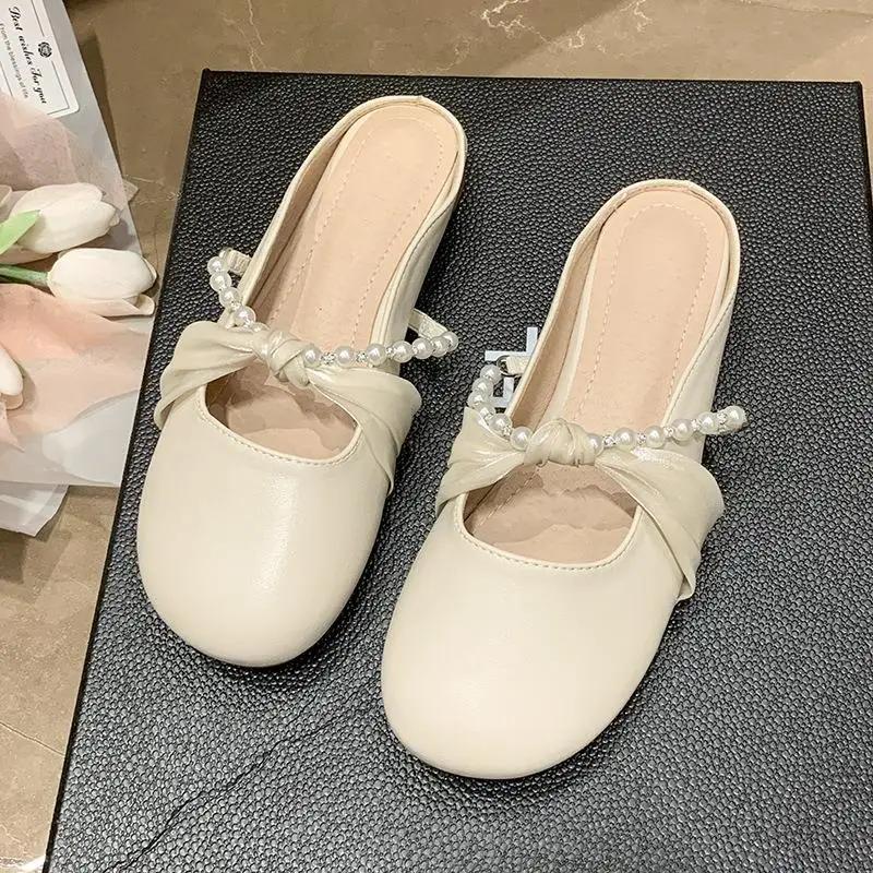 Women Slippers Summer Fairy Style Sweet Shoes Simulation Pearls Round Head Soft Sole Sandals Lightweight Comfortable Flats 35 абрикосовый
Women Slippers Summer Fairy Style Sweet Shoes Simulation Pearls Round Head Soft Sole Sandals Lightweight Comfortable Flats 35 абрикосовый