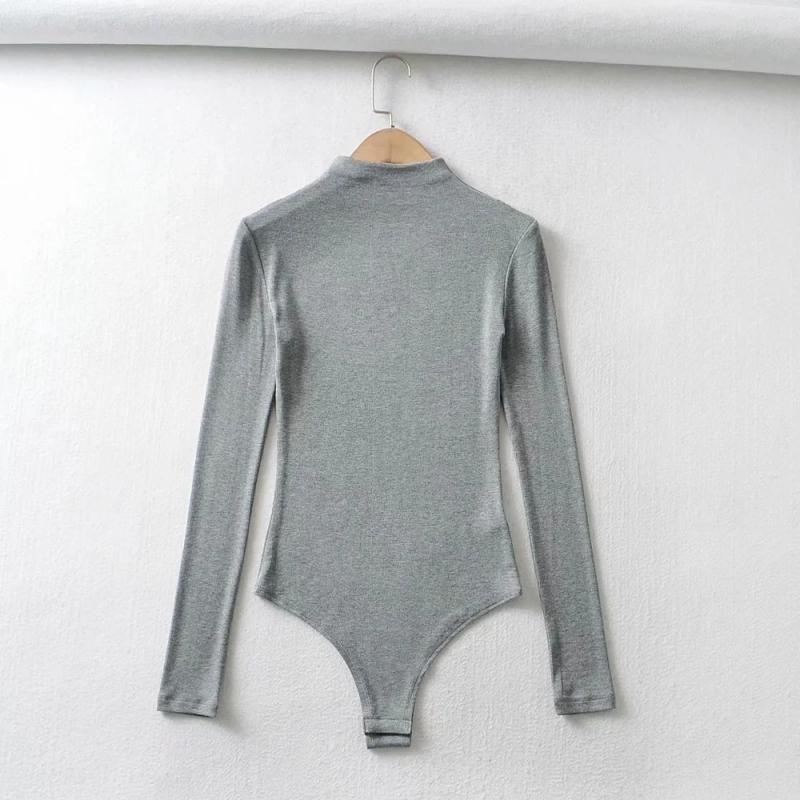 Fashion Half High Collar Long Sleeves One-Piece T-shirt Thread Elastic Tight High Waist Crotch One-Piece Bottoming Shirt Ins Tops Gray M
Fashion Half High Collar Long Sleeves One-Piece T-shirt Thread Elastic Tight High Waist Crotch One-Piece Bottoming Shirt Ins Tops Gray M