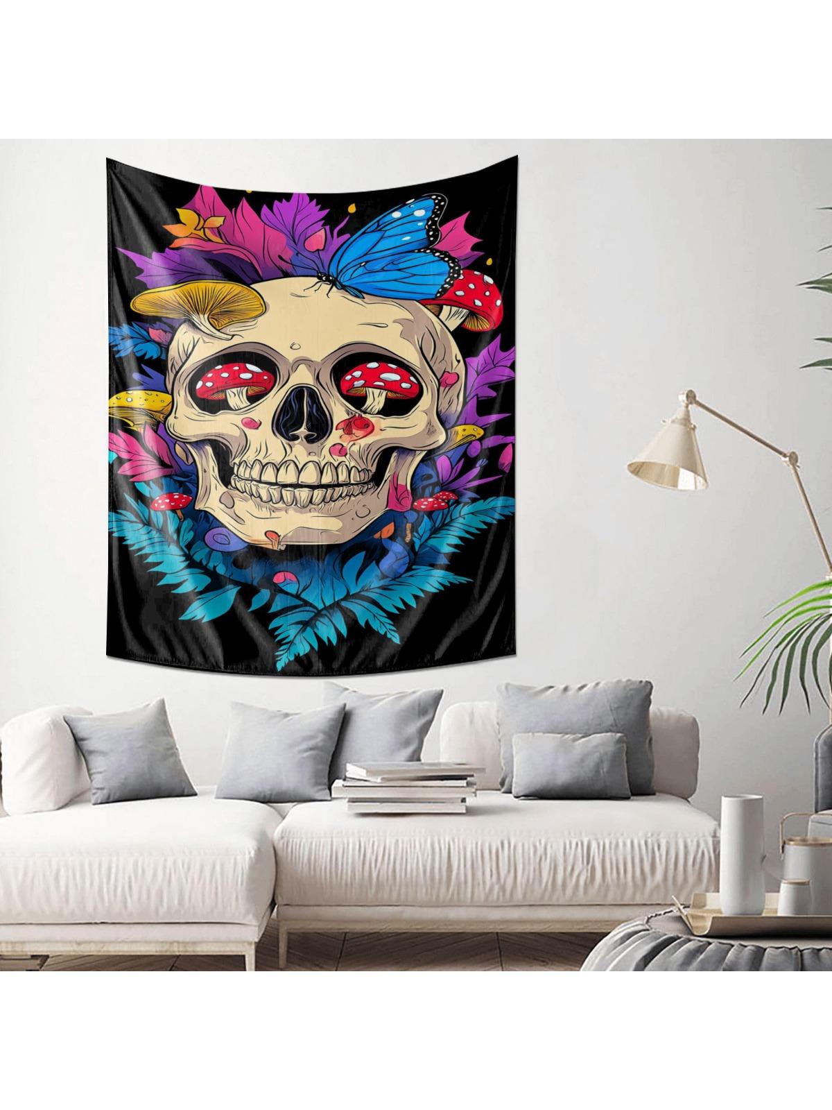 Mysterious Skull and Butterfly Tapestry Colorful Mushroom and Feather Decor Home Wall Art Decoration 74x94cm(29x37in)
Mysterious Skull and Butterfly Tapestry Colorful Mushroom and Feather Decor Home Wall Art Decoration 74x94cm(29x37in)
