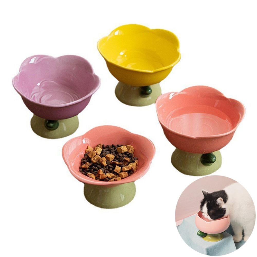 Cute Ceramic Cat Bowl Non-slip Flower Shape New High Foot Dogs Puppy Feeder Feeding Food Water Elevated Raised Dish Pet
Cute Ceramic Cat Bowl Non-slip Flower Shape New High Foot Dogs Puppy Feeder Feeding Food Water Elevated Raised Dish Pet