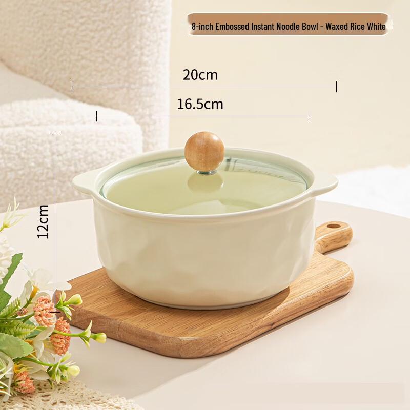 Abay Hammered Ceramic Ramen Bowl Set with Lid (2-Pack)
Abay Hammered Ceramic Ramen Bowl Set with Lid (2-Pack)