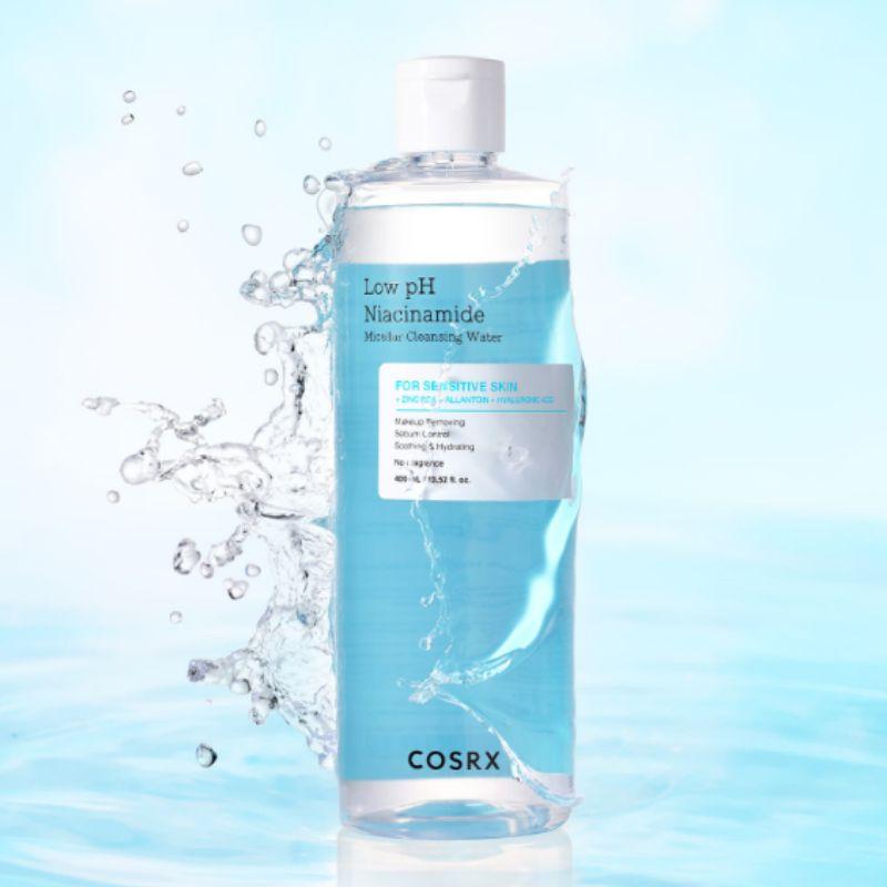 COSRX Low pH Niacinamide Micellar Cleansing Water 400ml – Gentle Korean Makeup Remover & Hydrating Cleanser
COSRX Low pH Niacinamide Micellar Cleansing Water 400ml – Gentle Korean Makeup Remover & Hydrating Cleanser