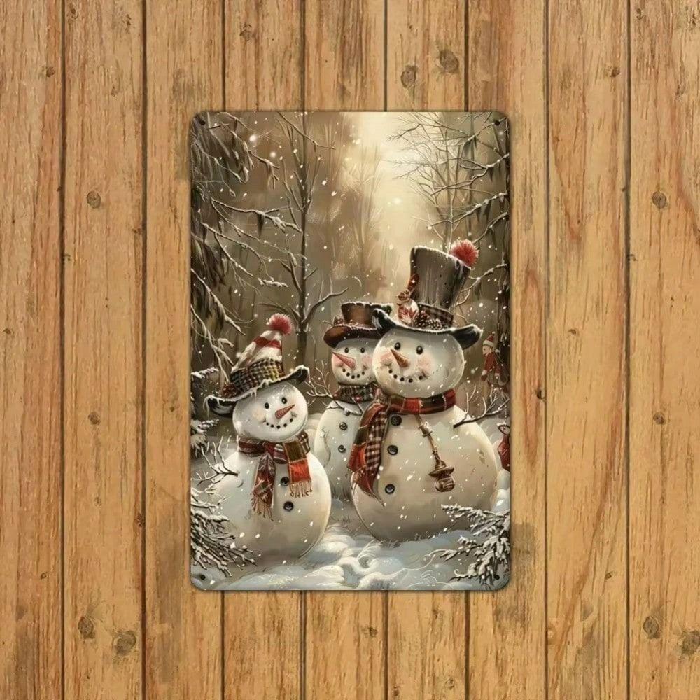 Metal Poster Winter Snowman Forest Wall Art Tin Sign for Home Cafe
Metal Poster Winter Snowman Forest Wall Art Tin Sign for Home Cafe