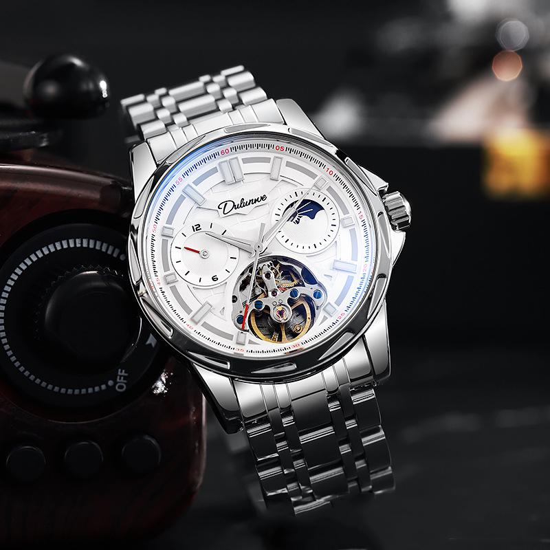 Полностью автоматические механические наручные часы многофункциональные водонепроницаемые мужские часы с маховиком Солнце, Луна, Звезды с ночной подсветкой чёрный
Полностью автоматические механические наручные часы многофункциональные водонепроницаемые мужские часы с маховиком Солнце, Луна, Звезды с ночной подсветкой чёрный