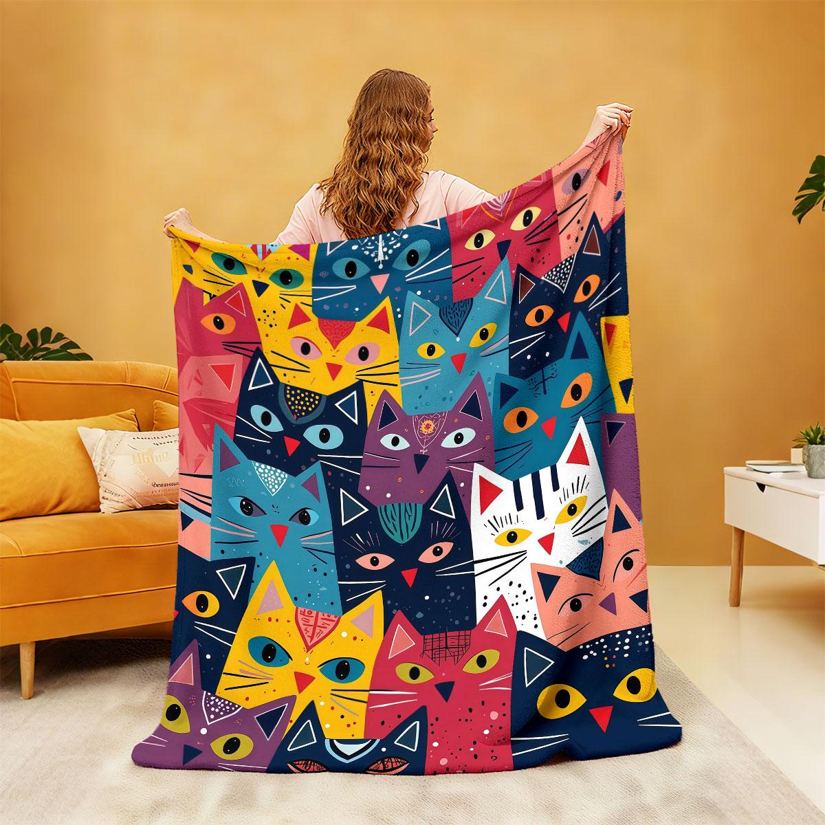 1pc Cartoon Cat Printed Flannel Blanket In Multiple Sizes, Soft And Comfortable For Nap Time, Machine Washable Cover Blanket 100x150cm
1pc Cartoon Cat Printed Flannel Blanket In Multiple Sizes, Soft And Comfortable For Nap Time, Machine Washable Cover Blanket 100x150cm