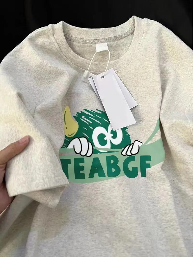 Women s Summer Green Monster Niche Design Loose Short-Sleeve T-Shirt L for 101-115 jin
Women s Summer Green Monster Niche Design Loose Short-Sleeve T-Shirt L for 101-115 jin