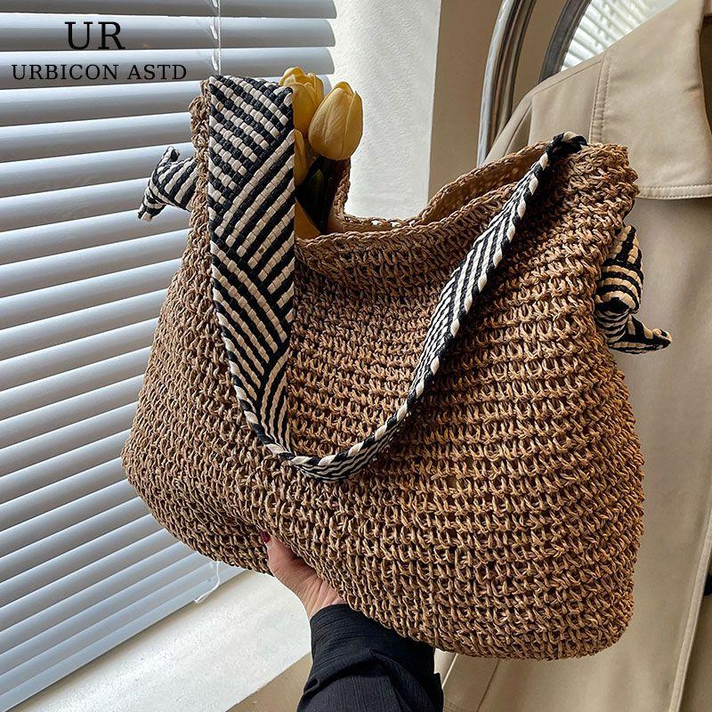 Large Capacity Straw Bag Women 2025 New Summer Seaside Shoulder Tote Bag High-Grade Light Luxury Style Woven Bag Khaki
Large Capacity Straw Bag Women 2025 New Summer Seaside Shoulder Tote Bag High-Grade Light Luxury Style Woven Bag Khaki