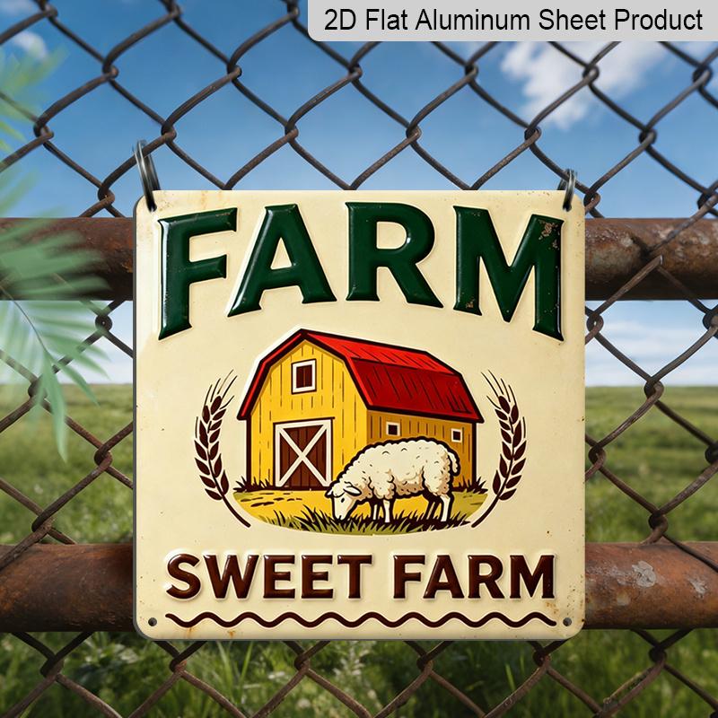 2D Flat - 1pc, Vintage Metal Aluminum Sign, Outdoor Plaque & Wall Decoration, Sweet Farm Sign, Kitchen Wall Art, Rustic Barn Decor, Country Cottage 20*20cm
2D Flat - 1pc, Vintage Metal Aluminum Sign, Outdoor Plaque & Wall Decoration, Sweet Farm Sign, Kitchen Wall Art, Rustic Barn Decor, Country Cottage 20*20cm