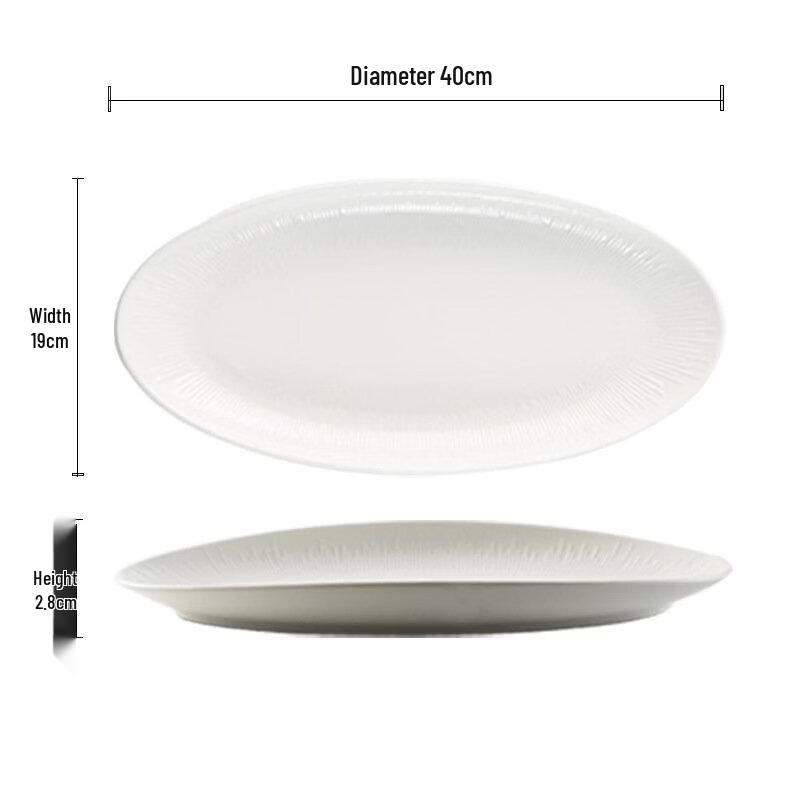 ZISIZ 16-Inch Oval Ceramic Steaming Fish Plate
ZISIZ 16-Inch Oval Ceramic Steaming Fish Plate