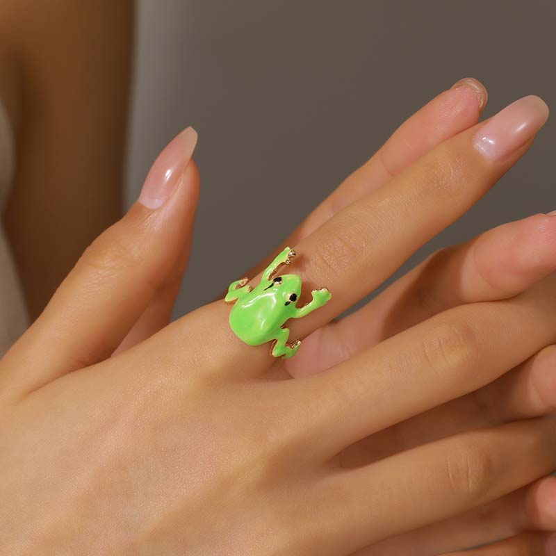 Fashion Green Frog Open Rings For Women Men Creative Cute Animal Adjustable Finger Ring Zircon Birthday Party Gifts зелений
Fashion Green Frog Open Rings For Women Men Creative Cute Animal Adjustable Finger Ring Zircon Birthday Party Gifts зелений