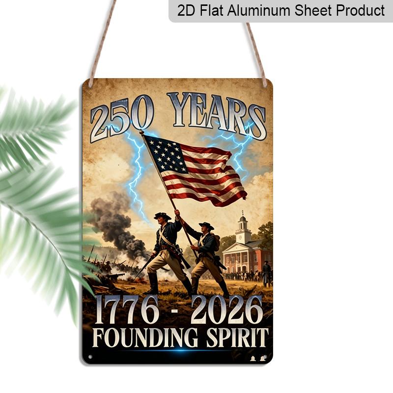 2D Flat Decorative 8×12 Inch Aluminum Plaque Metal Sign | 250 Years Founding Spirit (1776-2026): Revolutionary Soldiers & US Flag; Honor America s 20*30cm
2D Flat Decorative 8×12 Inch Aluminum Plaque Metal Sign | 250 Years Founding Spirit (1776-2026): Revolutionary Soldiers & US Flag; Honor America s 20*30cm