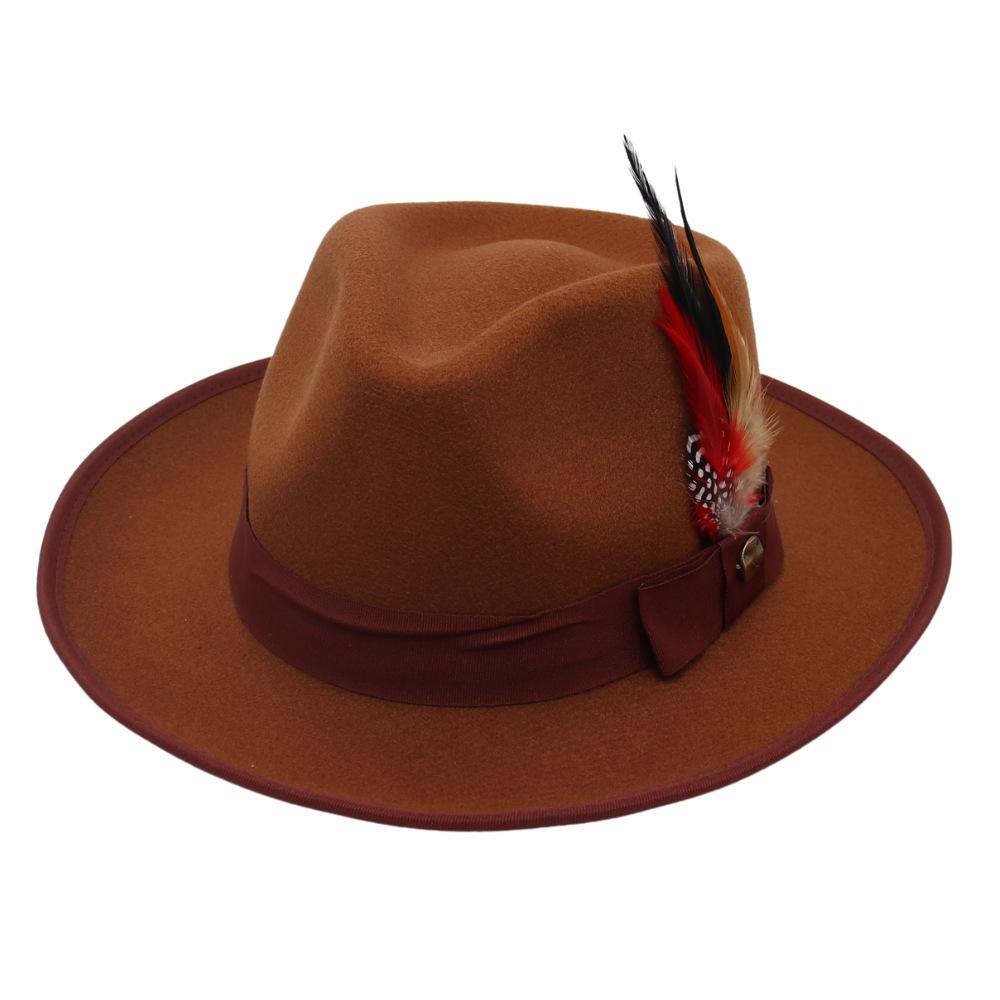 Bow Top Hat Peach Heart Top Feather Jazz Hat Men S And Women S Hemmed Felt Hat Old-Fashioned Imitation Wool Woolen Hat One size темно-коричневого кольору
Bow Top Hat Peach Heart Top Feather Jazz Hat Men S And Women S Hemmed Felt Hat Old-Fashioned Imitation Wool Woolen Hat One size темно-коричневого кольору