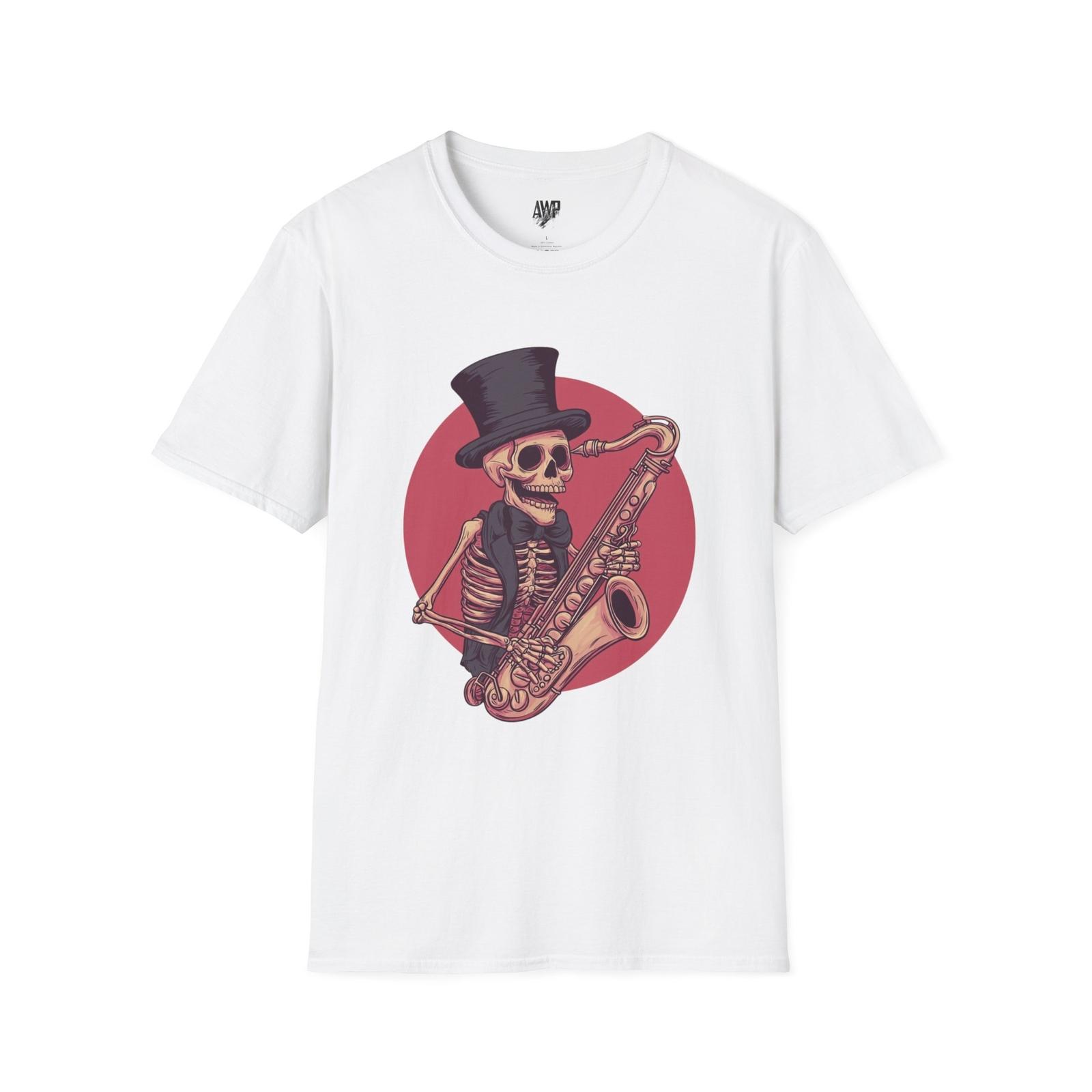 Skeleton Saxophone Musician Unisex T-Shirt, Music Lover Halloween Tee, S - 3XL 5XL різнокольоровий
Skeleton Saxophone Musician Unisex T-Shirt, Music Lover Halloween Tee, S - 3XL 5XL різнокольоровий