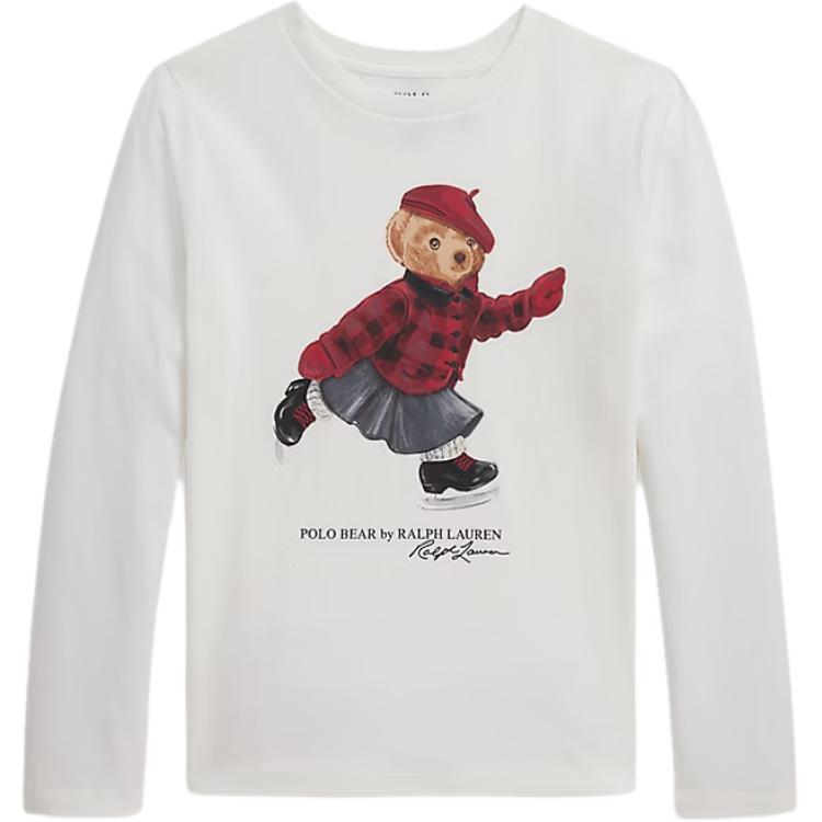 Polo Ralph Lauren Хлопковая футболка с круглым вырезом и принтом логотипа-медведя, с длинным рукавом, для детей, топ 313P00435-001
Polo Ralph Lauren Хлопковая футболка с круглым вырезом и принтом логотипа-медведя, с длинным рукавом, для детей, топ 313P00435-001