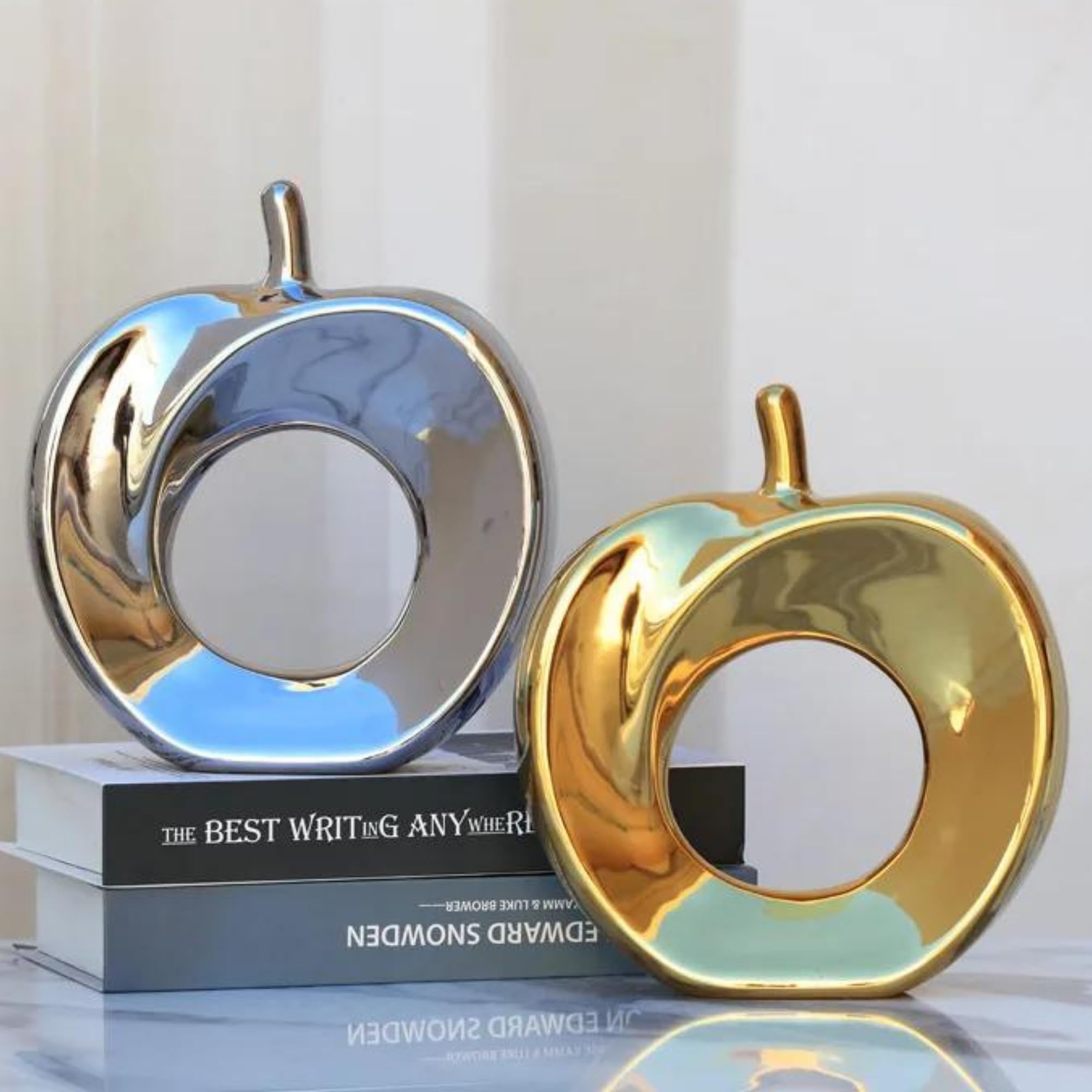 ceramic available in 10 Perfect for interior modern and Apple-shaped ornament, colors. decoration, Scandinavian-style decor, art, gifts. (Gold &
ceramic available in 10 Perfect for interior modern and Apple-shaped ornament, colors. decoration, Scandinavian-style decor, art, gifts. (Gold &