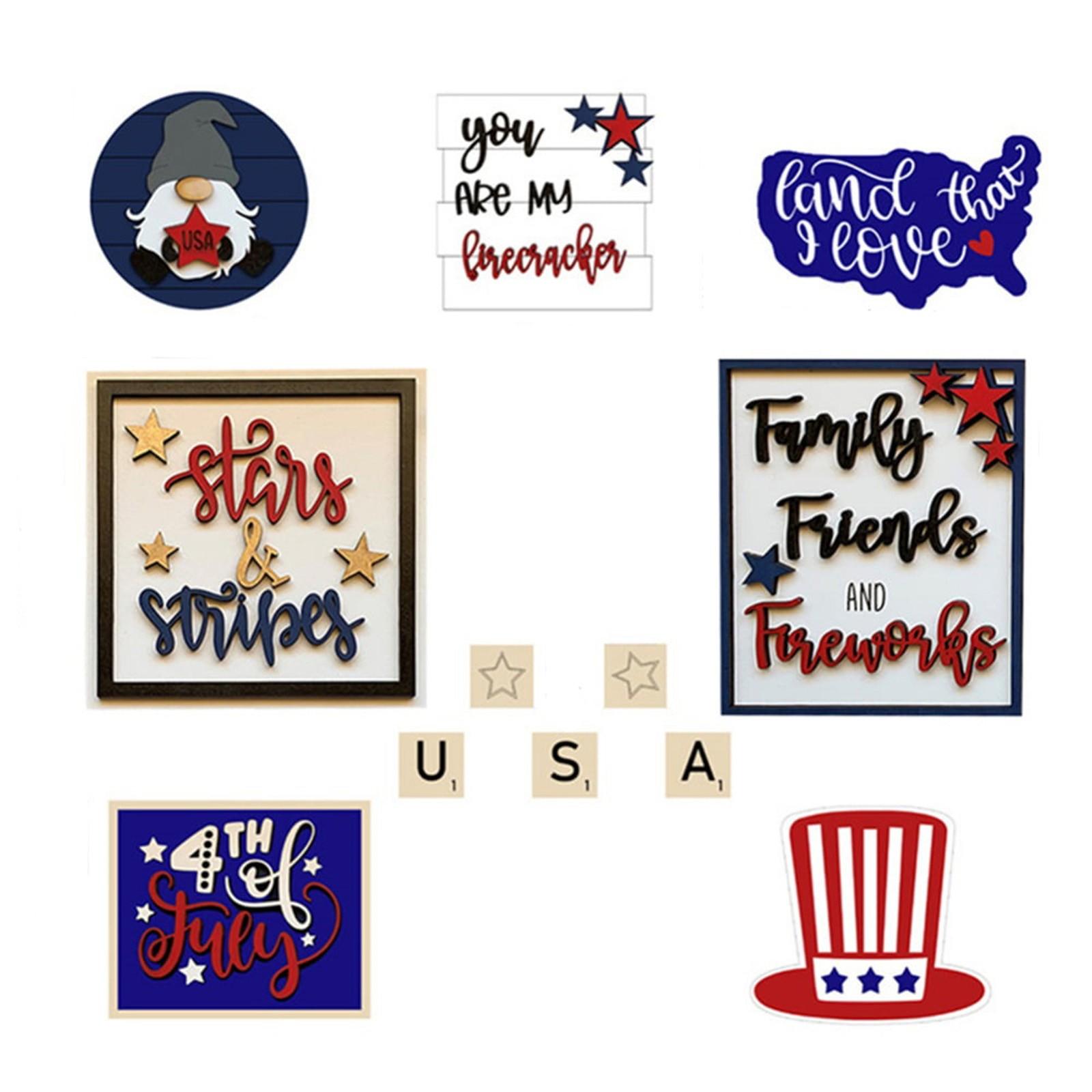 8 Pcs Patriotic Tiered Tray Decor Bundle Wood Signs Independence Day Signs American Star Decor Veterans Day Red Blue Decorations For Inde червоний
8 Pcs Patriotic Tiered Tray Decor Bundle Wood Signs Independence Day Signs American Star Decor Veterans Day Red Blue Decorations For Inde червоний