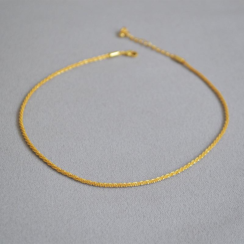 18k Gold Starry Sky Minimalist Choker Necklace
18k Gold Starry Sky Minimalist Choker Necklace