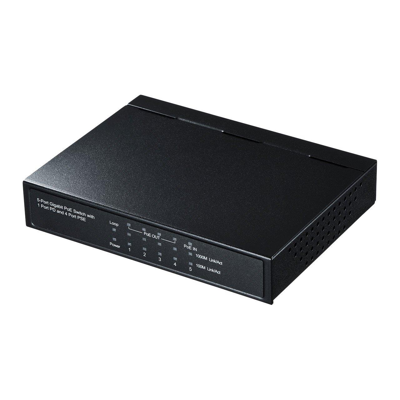 Sanwa Supply Gigabit Switching Hub compatible with both PoE power reception and power (5 ports, supply) LAN-GIH5PSEPD
Sanwa Supply Gigabit Switching Hub compatible with both PoE power reception and power (5 ports, supply) LAN-GIH5PSEPD