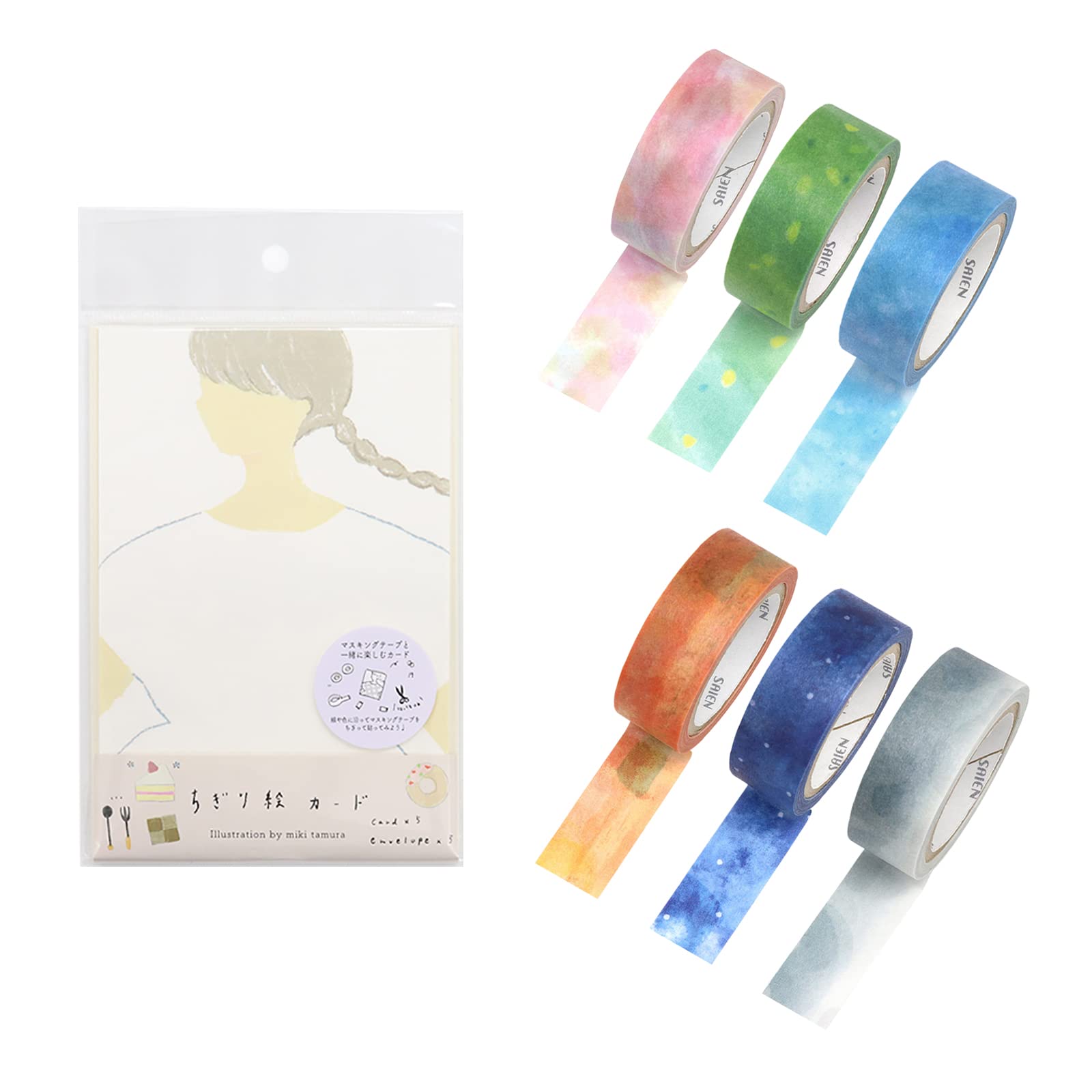 Kamiiso Sangyo Открытка с конвертом Маскировочная лента Мики Тамура 15 x 11 см x 9 см и Набор Utsuroi (карта) приблизительно. (Изоляционная лента) приблизительно. 4,2 (Товар
Kamiiso Sangyo Открытка с конвертом Маскировочная лента Мики Тамура 15 x 11 см x 9 см и Набор Utsuroi (карта) приблизительно. (Изоляционная лента) приблизительно. 4,2 (Товар