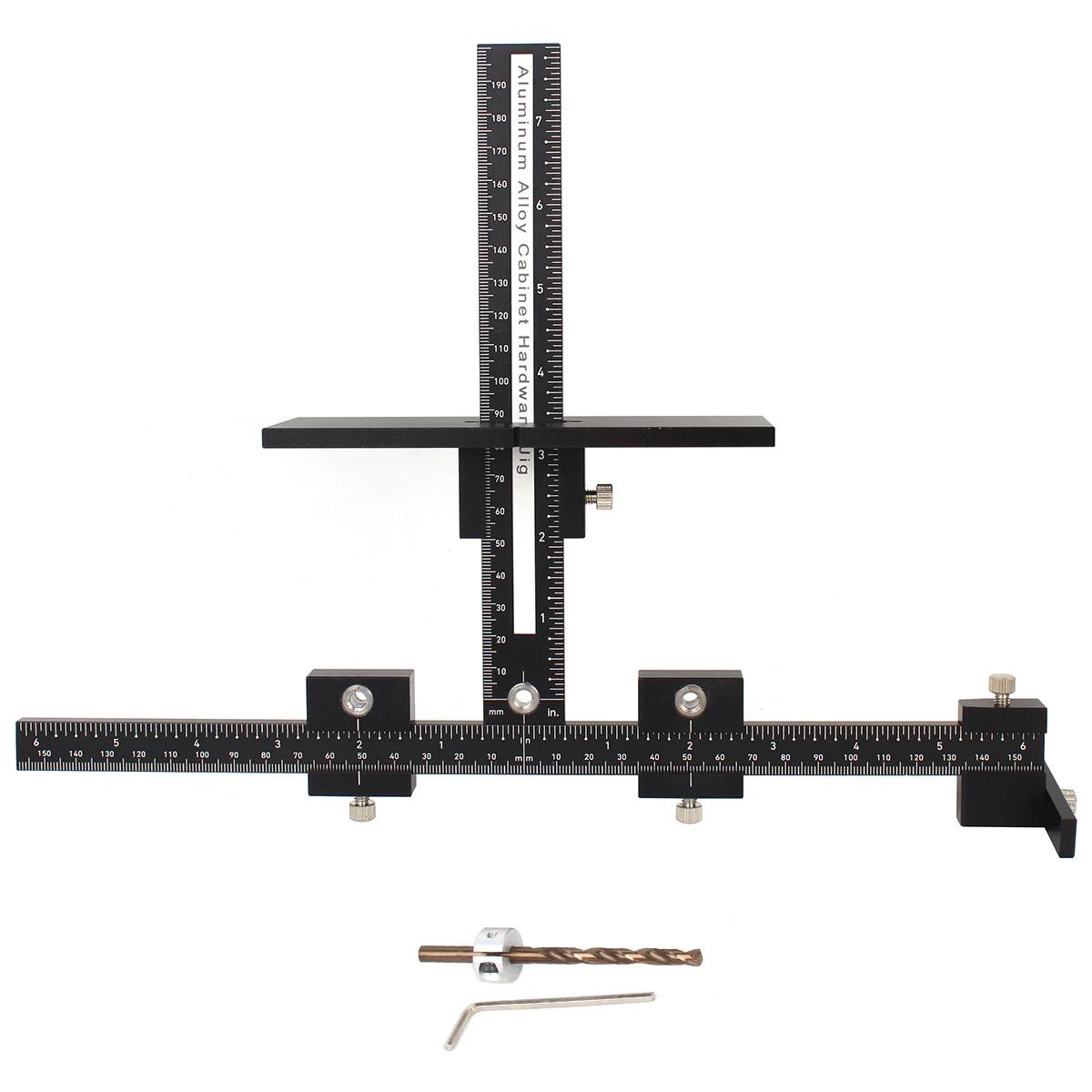 Adjustable Cabinet Hardware Jig Tool Aluminum Alloy Jig for Easy Installation of Handles and Knobs on Doors and Drawers with bit
Adjustable Cabinet Hardware Jig Tool Aluminum Alloy Jig for Easy Installation of Handles and Knobs on Doors and Drawers with bit