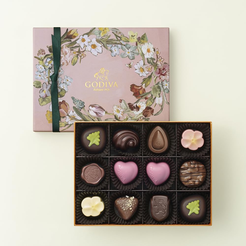 Шоколадные подарочные сладости Ассортимент Godiva Hanasaku Весенний Ассортимент (ГОДИВА) (12 шт.)
Шоколадные подарочные сладости Ассортимент Godiva Hanasaku Весенний Ассортимент (ГОДИВА) (12 шт.)