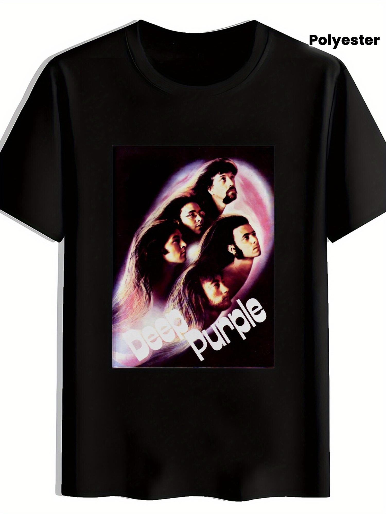 Vintage Deep Purple Rock Band Graphic T-shirt - Short Sleeve Round Neck Polyester Top with Retro Music Print XXXXL
Vintage Deep Purple Rock Band Graphic T-shirt - Short Sleeve Round Neck Polyester Top with Retro Music Print XXXXL