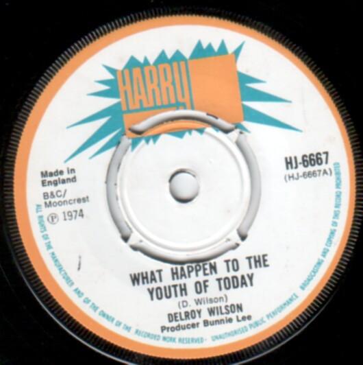 7inch Record DELROY WILSON - What Happen To The Youth Of Today HJ6667 Harry J Records 1974 UK Reggae, Ska & Dub Used
7inch Record DELROY WILSON - What Happen To The Youth Of Today HJ6667 Harry J Records 1974 UK Reggae, Ska & Dub Used