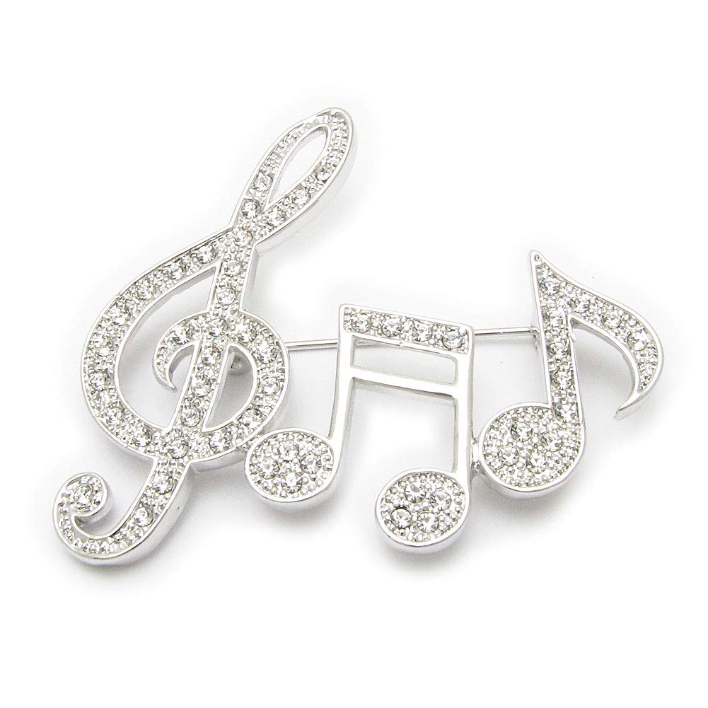 Brooch Treble Clef Musical Note Lapel Pin 16th Note Women Men Wedding KS52001 (Silver)
Brooch Treble Clef Musical Note Lapel Pin 16th Note Women Men Wedding KS52001 (Silver)