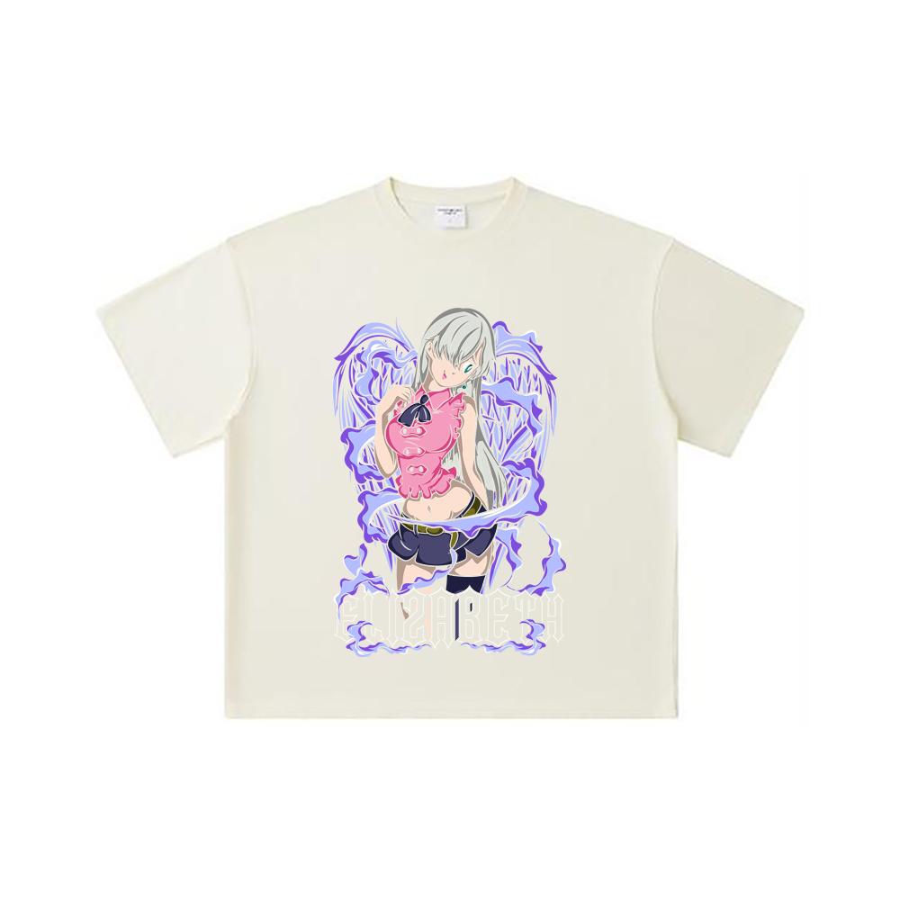 260 GSM Double Yarn 32 Count 100% Cotton Seven Deadly Sins V3 Elizabeth Print Unisex Heavy Cotton T Shirt S абрикосовый
260 GSM Double Yarn 32 Count 100% Cotton Seven Deadly Sins V3 Elizabeth Print Unisex Heavy Cotton T Shirt S абрикосовый