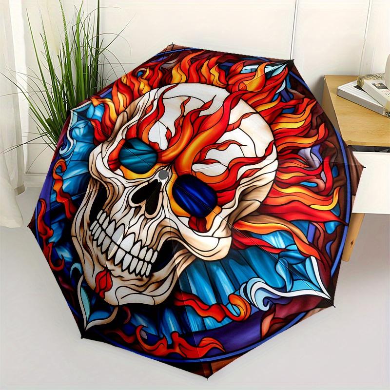 Stained Glass Skull with Flames Wall Art Decor Umbrella, Christmas Gift Y165
Stained Glass Skull with Flames Wall Art Decor Umbrella, Christmas Gift Y165