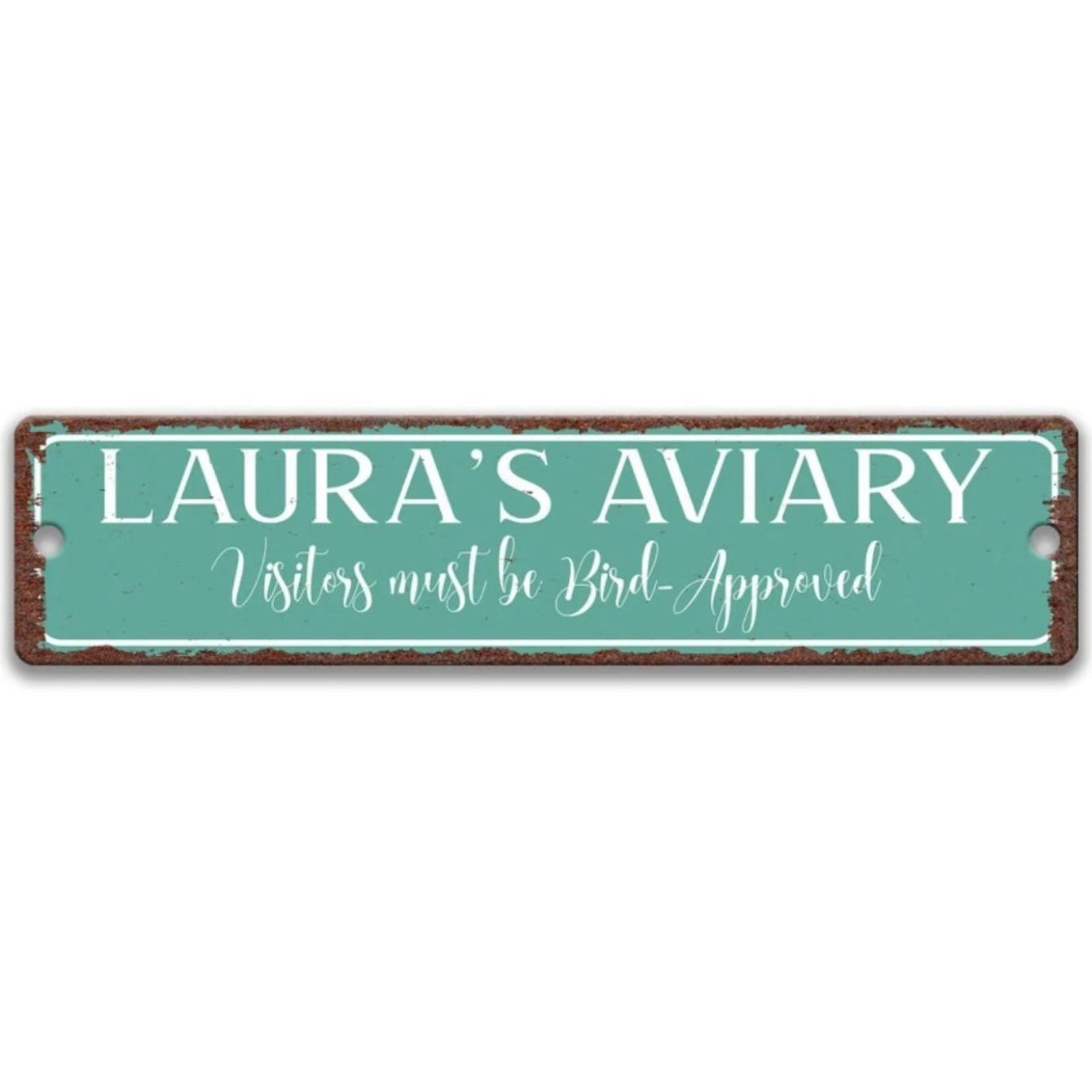 Personalized Custom Aviary Sign Rustic Bird Garden Decor Bird Feeder Art Tin Metal Wall Art Farmhouse Gift For Bird Lovers чорний
Personalized Custom Aviary Sign Rustic Bird Garden Decor Bird Feeder Art Tin Metal Wall Art Farmhouse Gift For Bird Lovers чорний