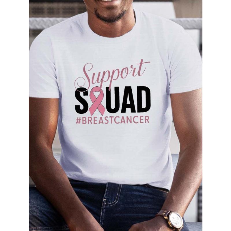 European sizes Men s Plus Size Summer T-Shirt - Support Squad BREASTCANCER Graphic Print, Short Sleeve Casual Tee for Big & Tall Guys 4XL білий
European sizes Men s Plus Size Summer T-Shirt - Support Squad BREASTCANCER Graphic Print, Short Sleeve Casual Tee for Big & Tall Guys 4XL білий