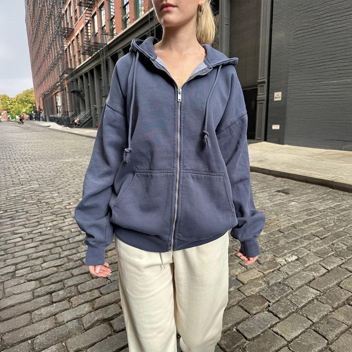 Resort Style Hooded Long-sleeved Sweatshirt Jacket for Women 2025 Autumn and Winter S синій
Resort Style Hooded Long-sleeved Sweatshirt Jacket for Women 2025 Autumn and Winter S синій