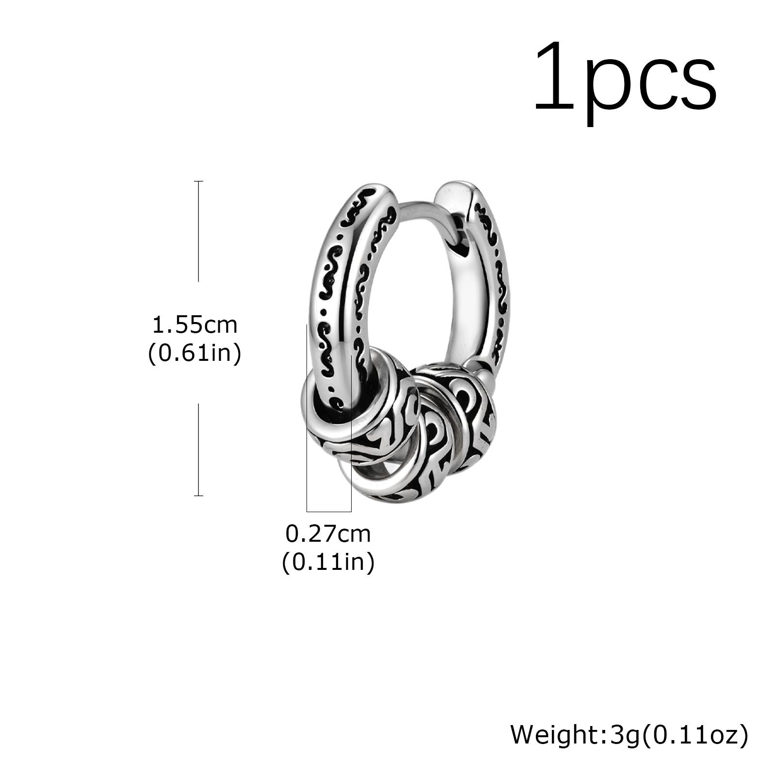 Vnox Vintage Pattern Hoop Earrings for Men Women, Gray Sliver Color Round Huggies Earring, Punk Fashion Jewelry Accessories Gift
Vnox Vintage Pattern Hoop Earrings for Men Women, Gray Sliver Color Round Huggies Earring, Punk Fashion Jewelry Accessories Gift